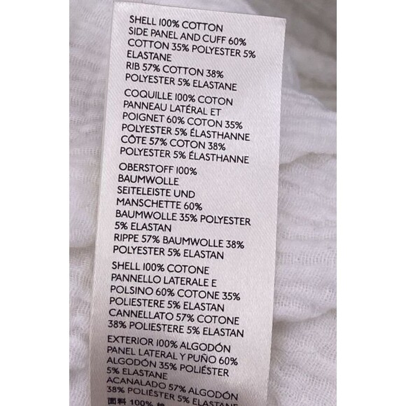 We The Free People Oversize Top M Cream Cotton Button Fray Pillowy Cover Up - Picture 10 of 13